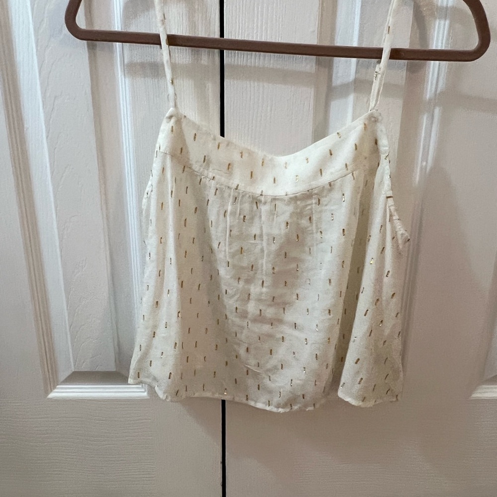 Aerie tank with gold details